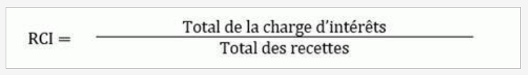 Ratio de la charge d'intérêts