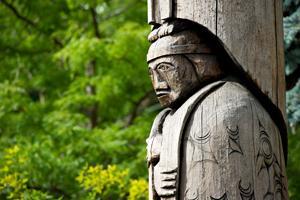 First Nation wood carving